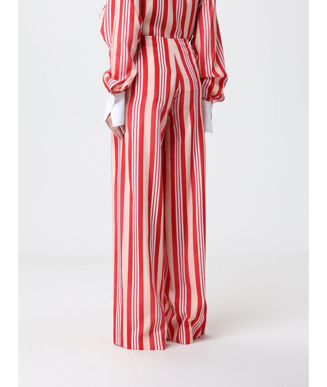 ERMANNO SCERVINO Красные вискозные брюки широкие, фото 3