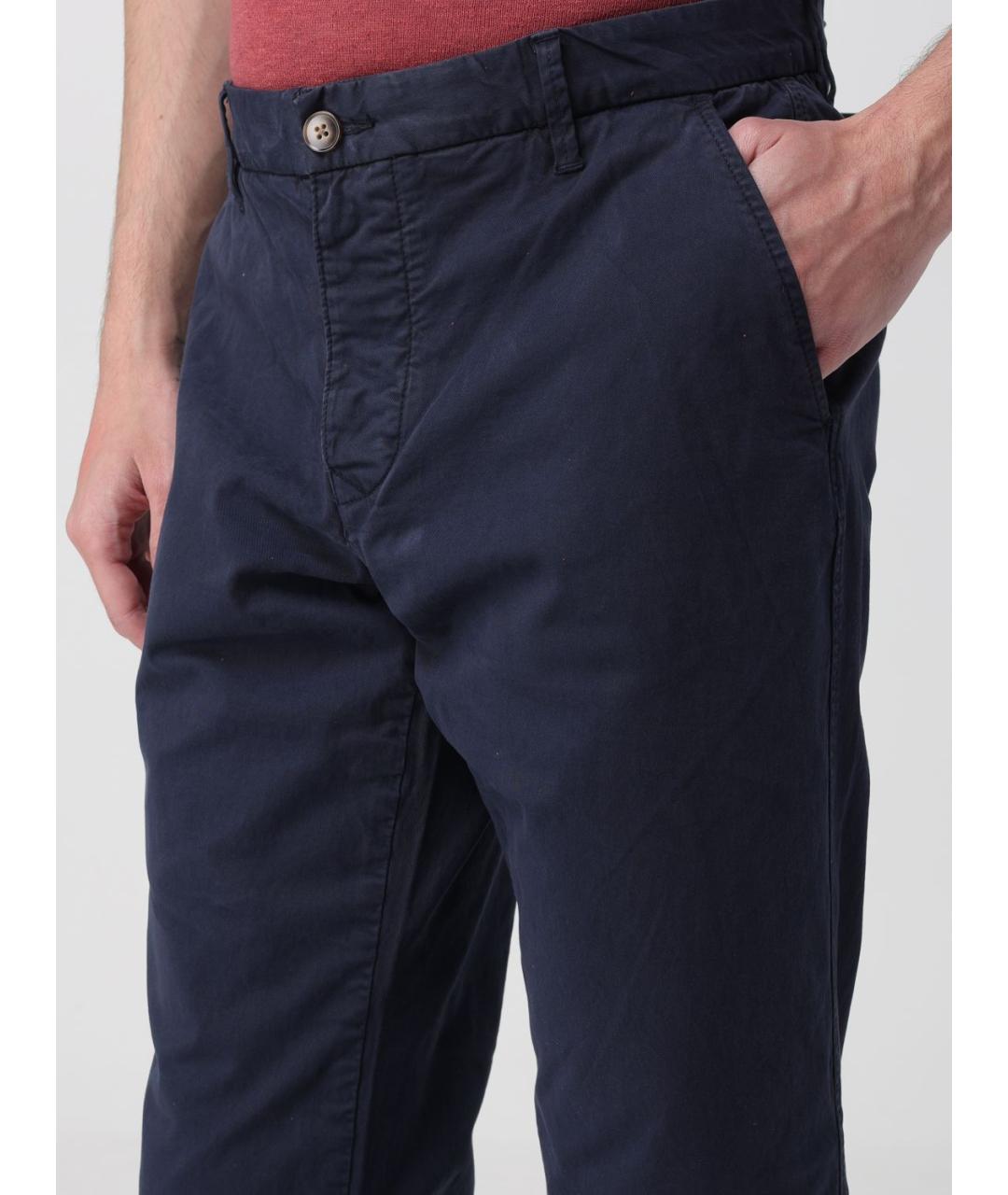 BLAUER Темно-синие хлопковые брюки чинос, фото 3