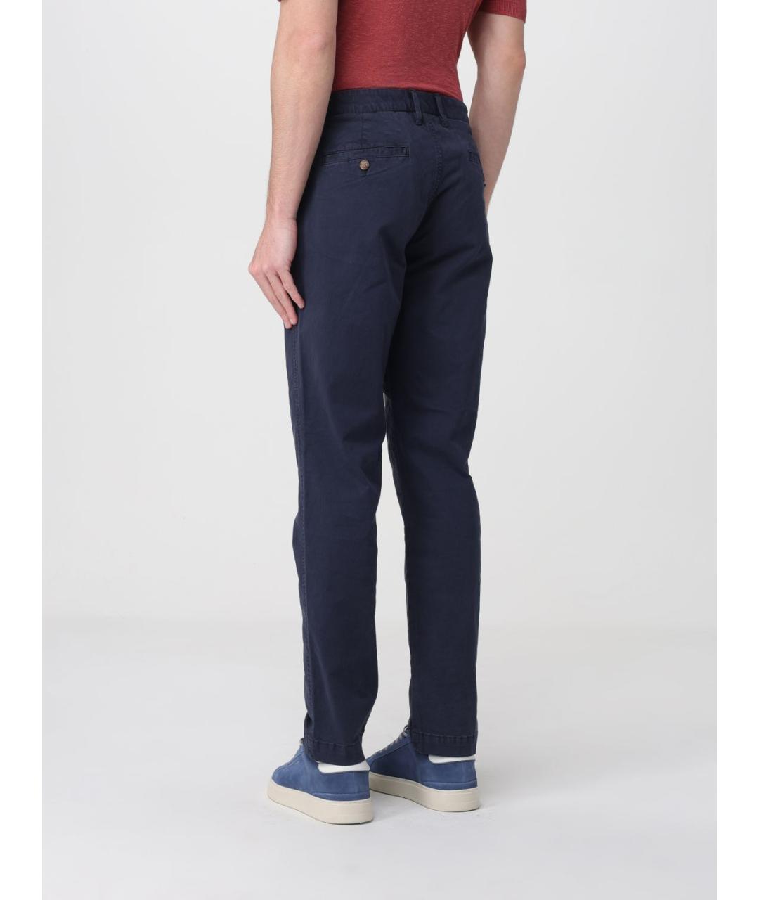 BLAUER Темно-синие хлопковые брюки чинос, фото 2