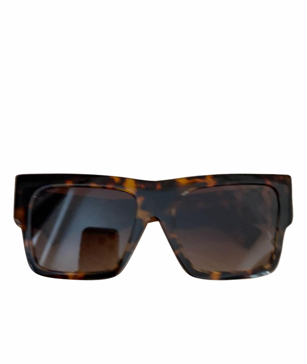 MIU MIU Коричневые пластиковые солнцезащитные очки, фото 1