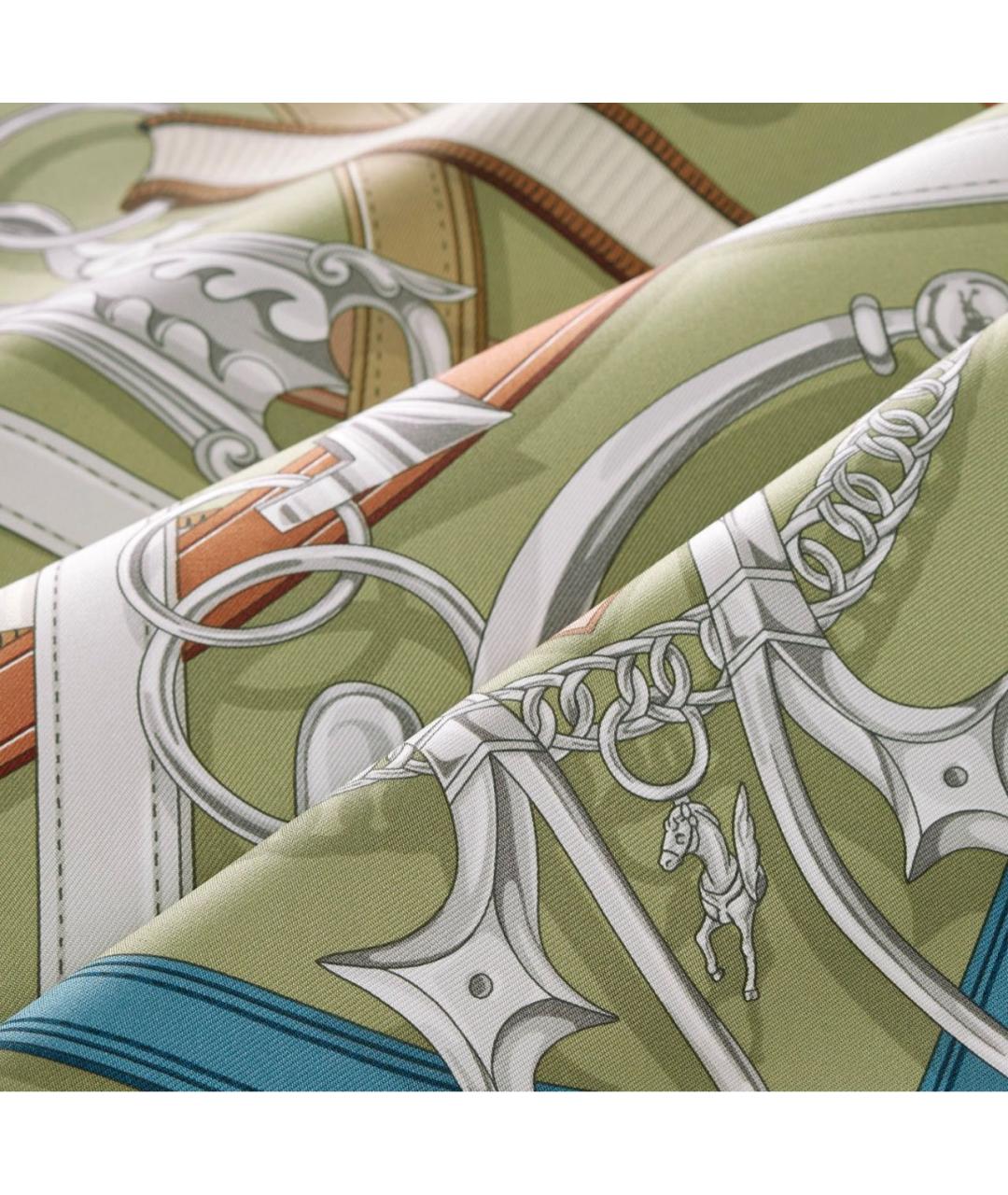 HERMES Мульти шелковый платок, фото 2