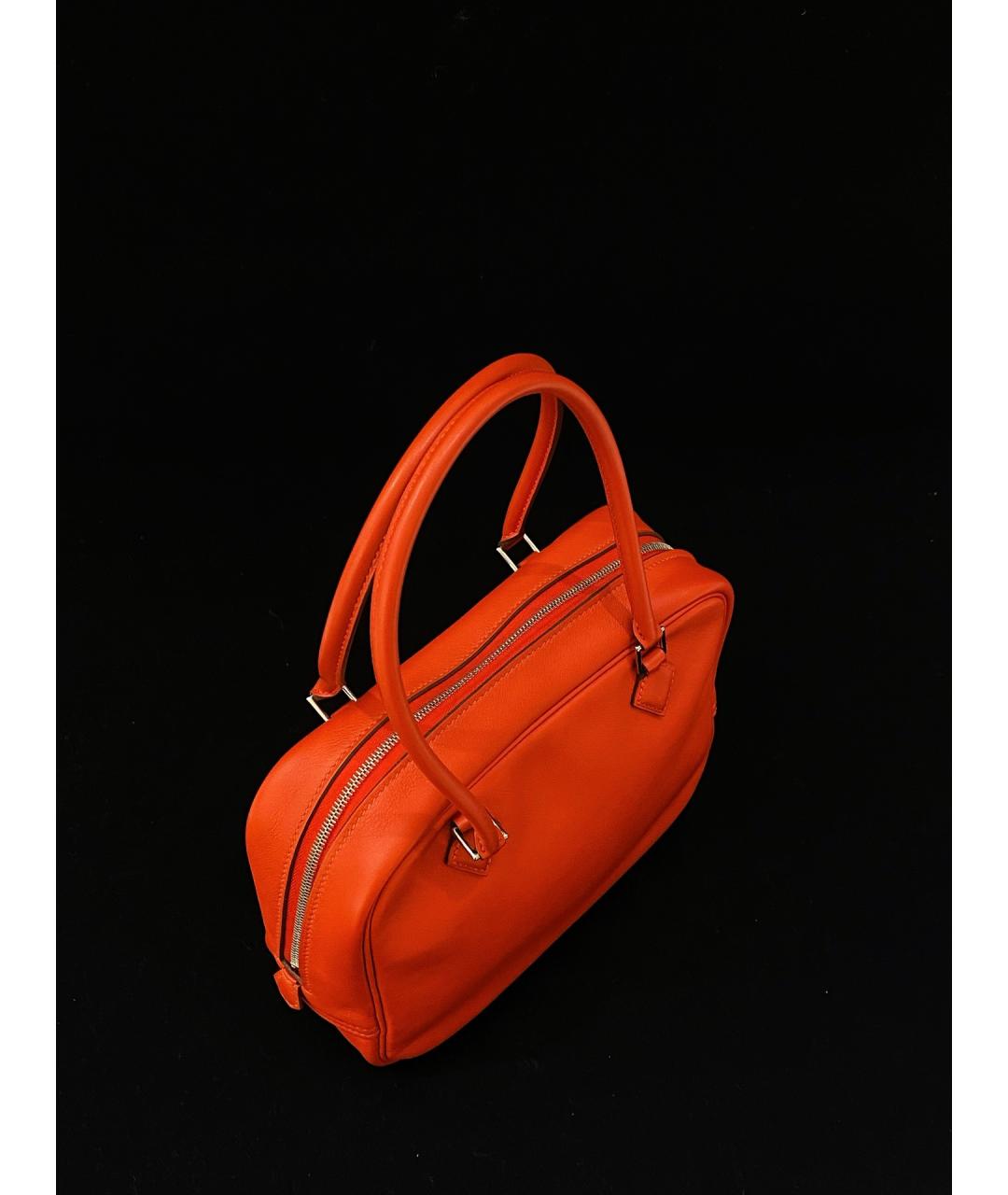 HERMES Оранжевая кожаная сумка тоут, фото 2