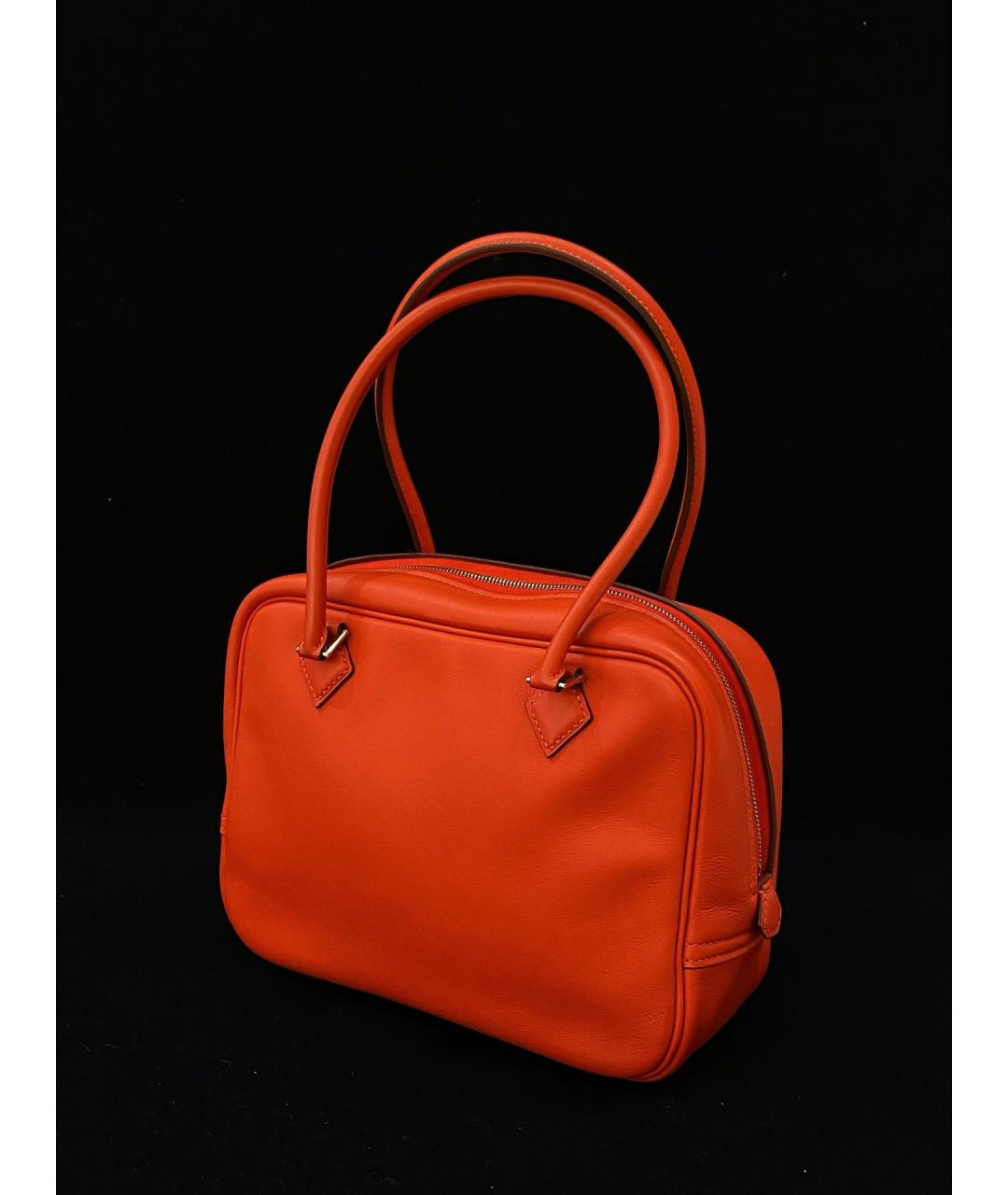 HERMES Оранжевая кожаная сумка тоут, фото 3