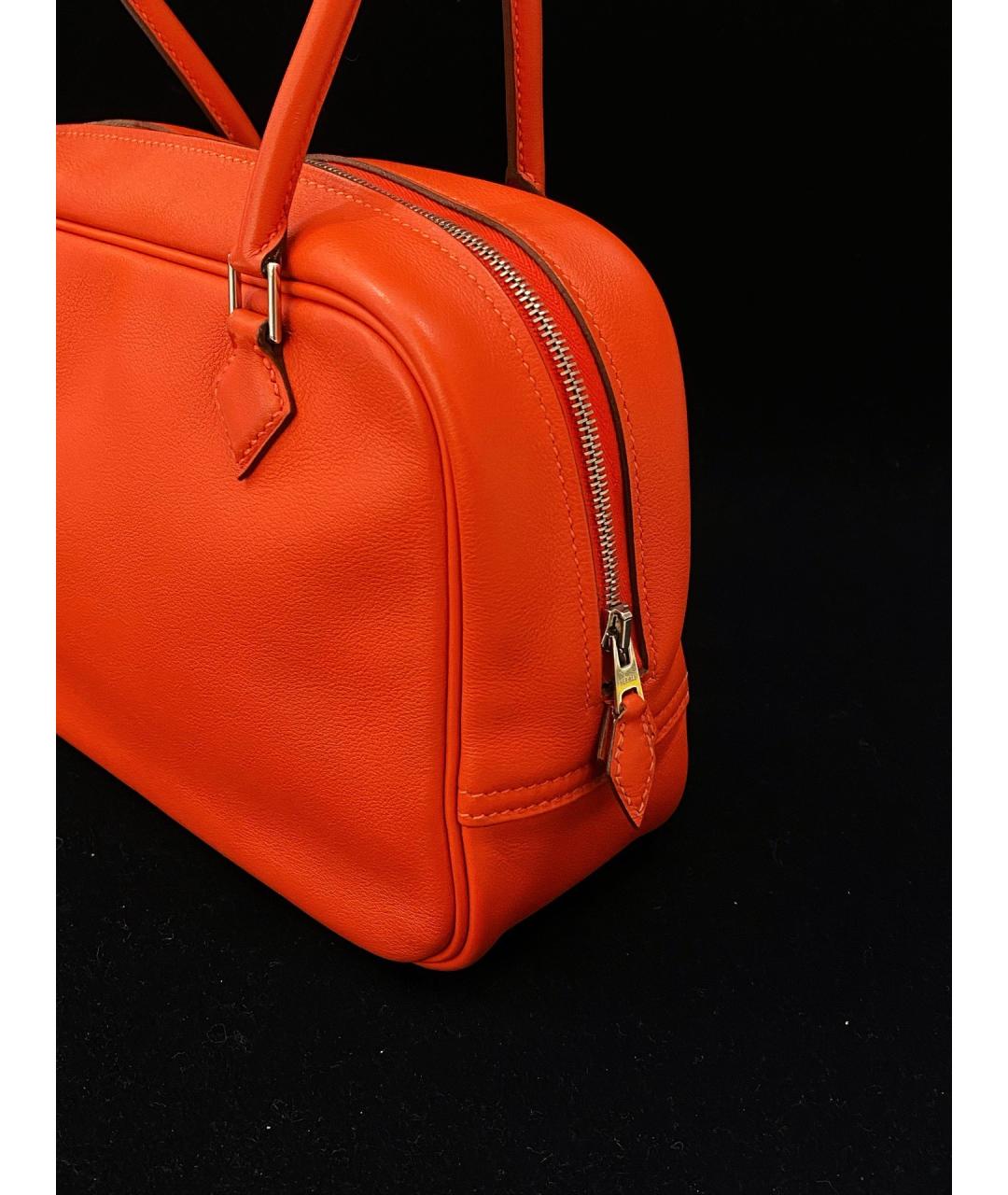 HERMES Оранжевая кожаная сумка тоут, фото 4