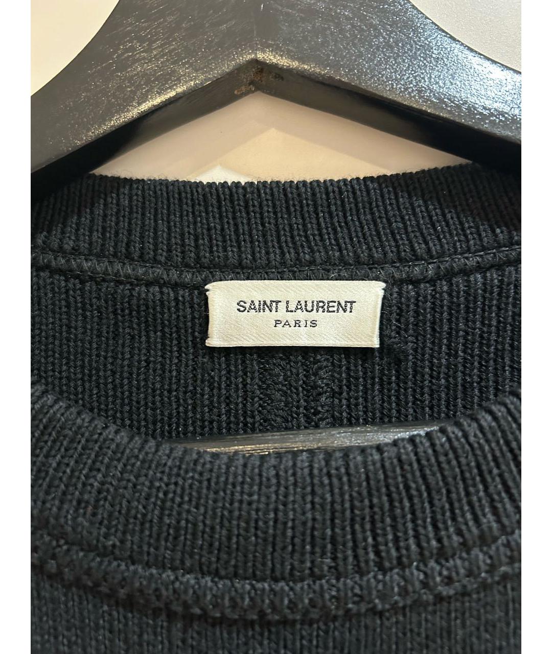 SAINT LAURENT Черный шерстяной джемпер / свитер, фото 5