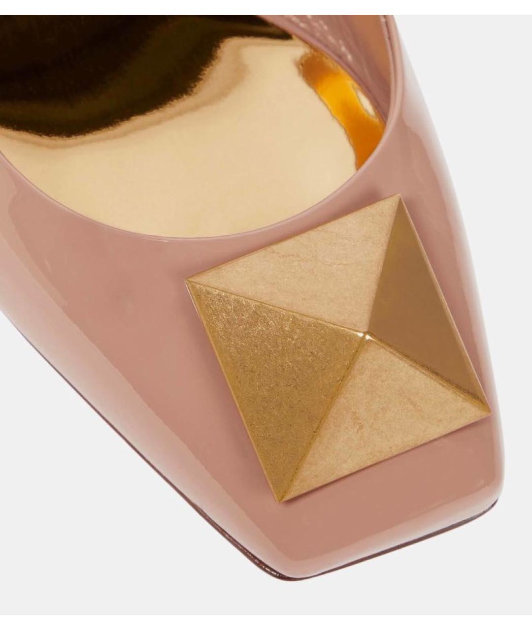 VALENTINO Бежевые туфли из лакированной кожи, фото 2