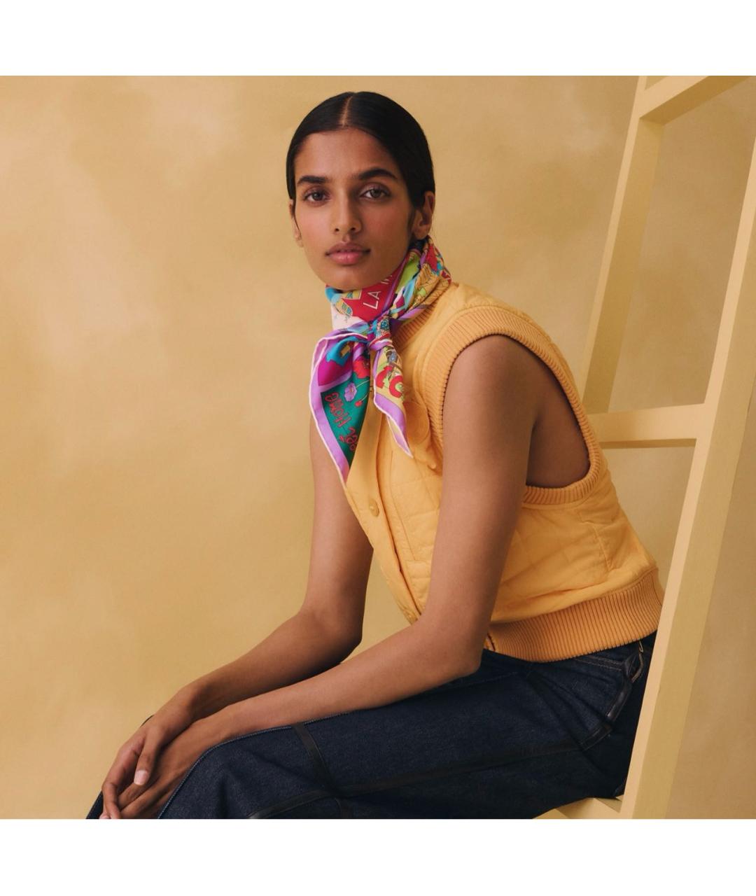 HERMES Мульти шелковый платок, фото 3