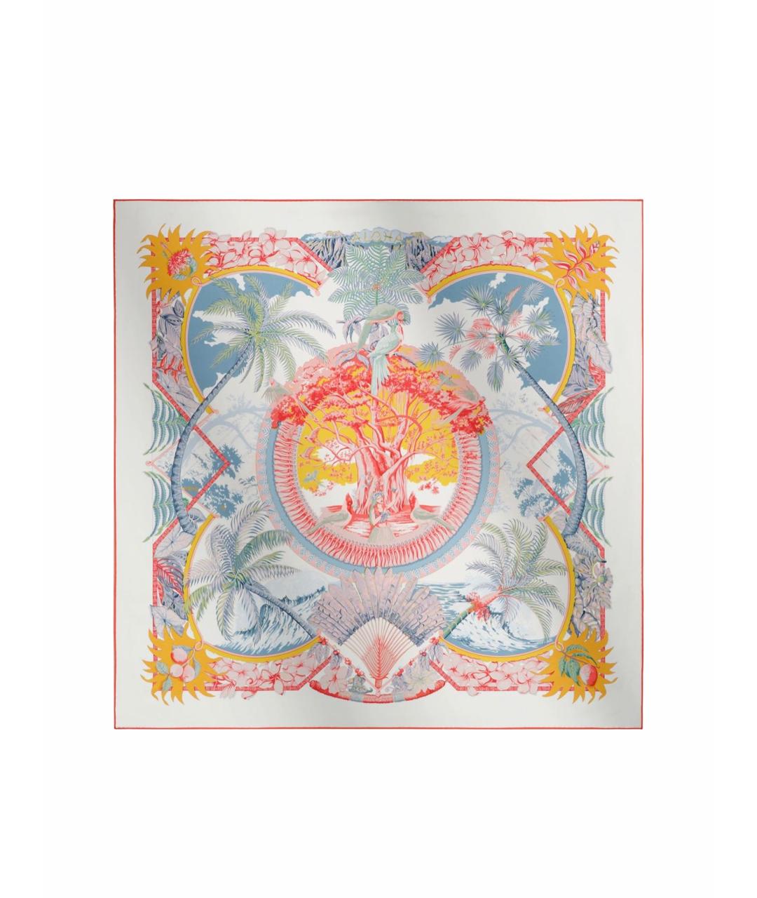 HERMES Мульти шелковый платок, фото 1