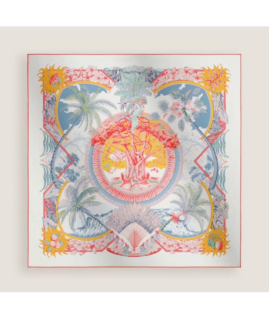 HERMES Мульти шелковый платок, фото 8