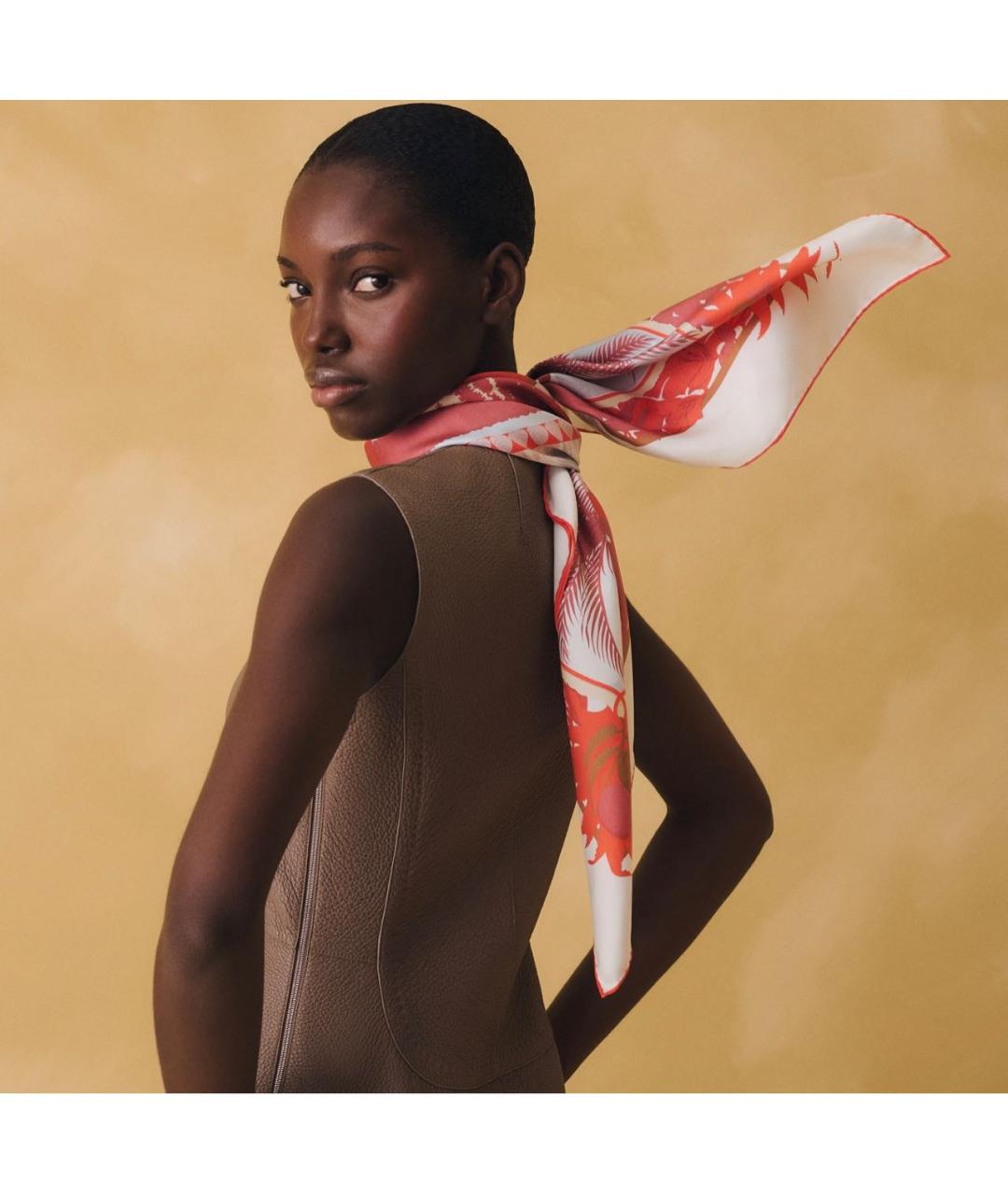 HERMES Мульти шелковый платок, фото 5