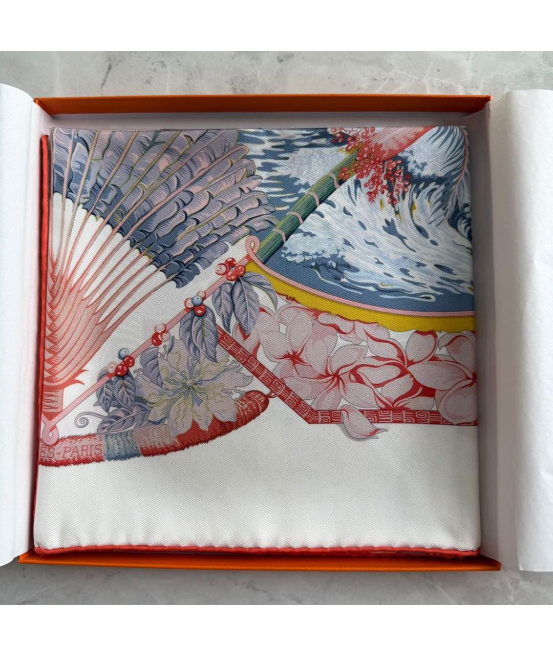 HERMES Мульти шелковый платок, фото 6