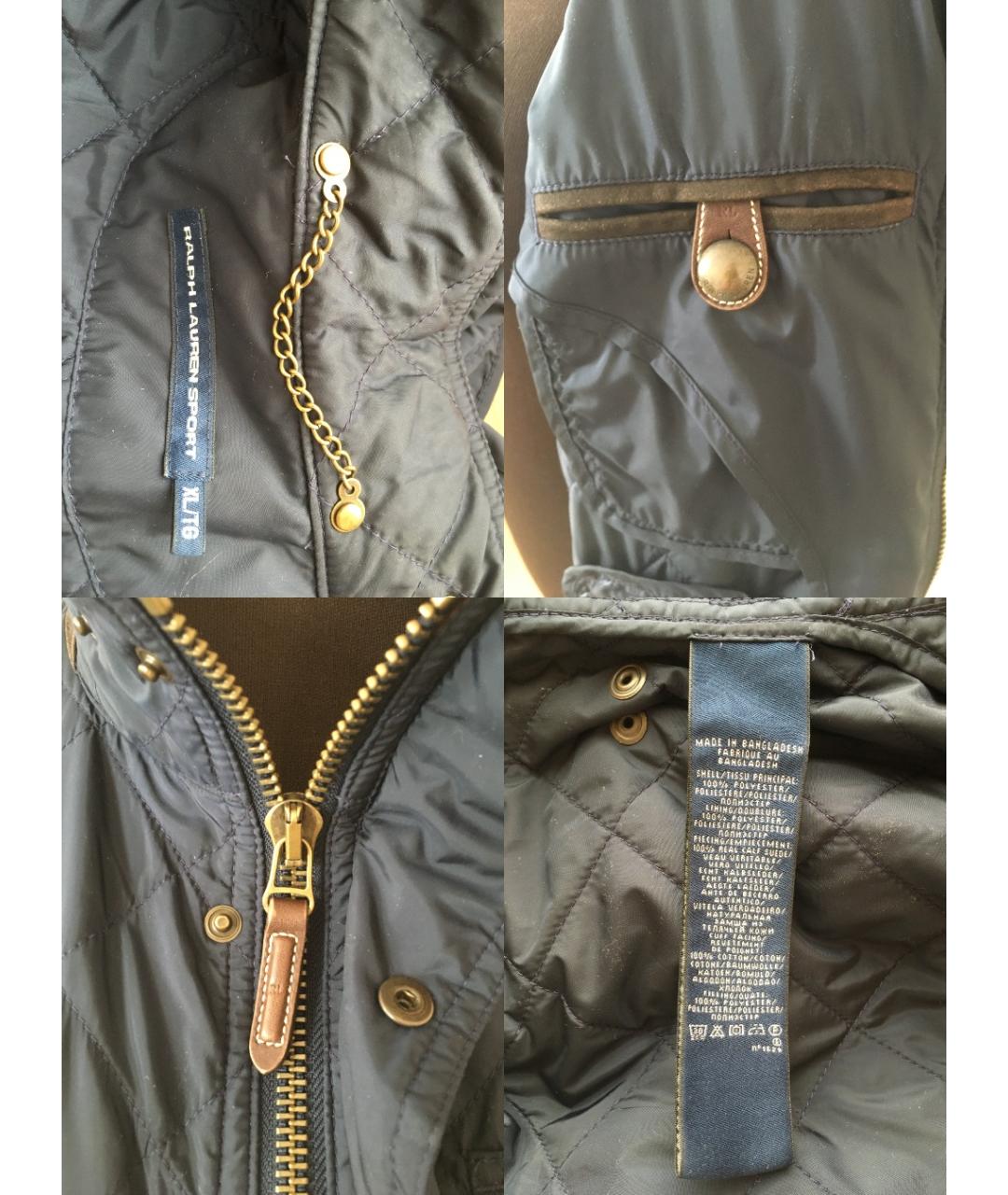 RALPH LAUREN Темно-синяя полиэстеровая куртка, фото 3