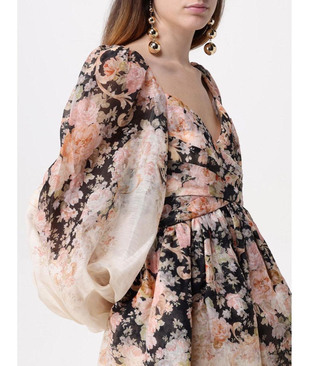 ZIMMERMANN Бежевое льняное коктейльное платье, фото 6