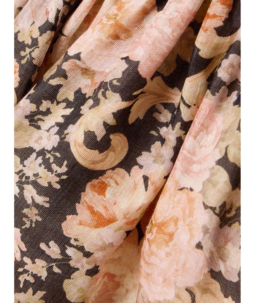 ZIMMERMANN Бежевое льняное коктейльное платье, фото 4