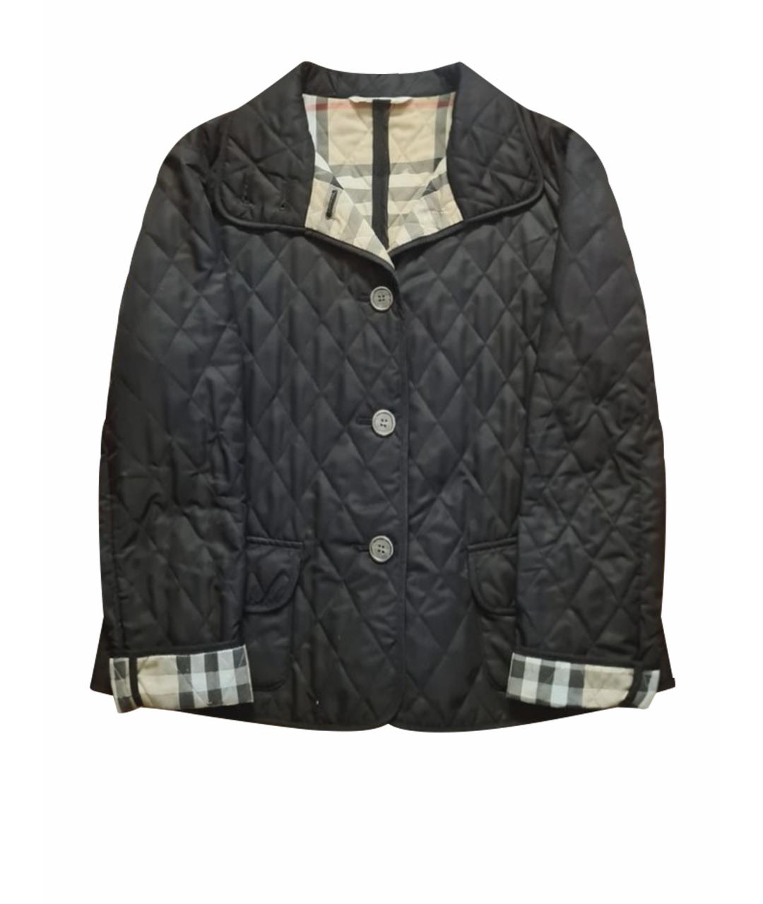 BURBERRY Черная хлопковая куртка, фото 1