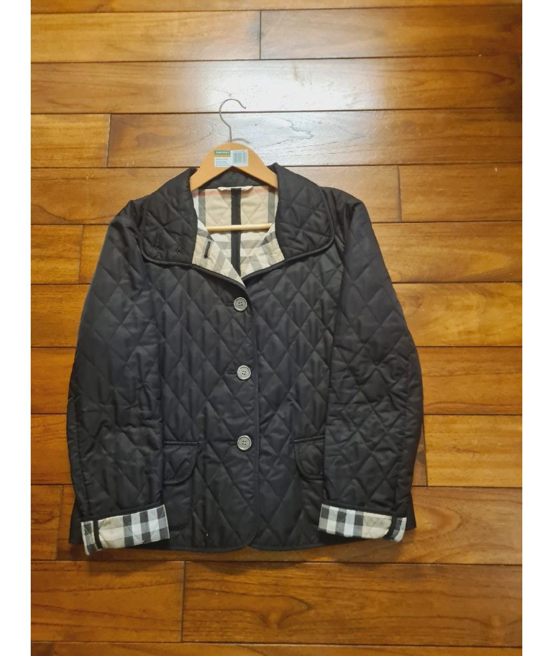 BURBERRY Черная хлопковая куртка, фото 5