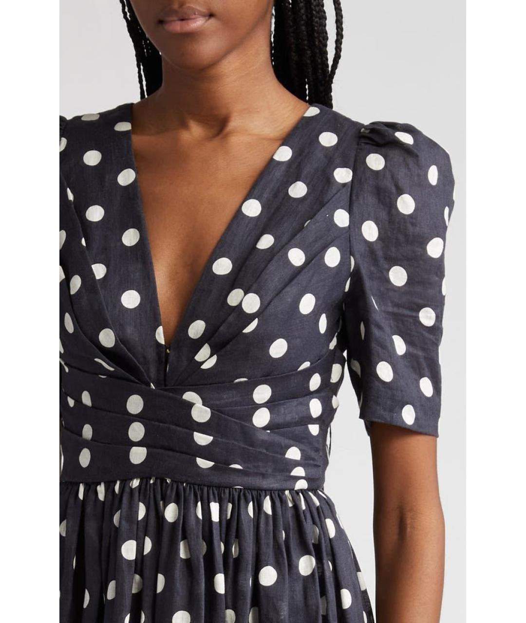 ZIMMERMANN Черное льняное повседневное платье, фото 4