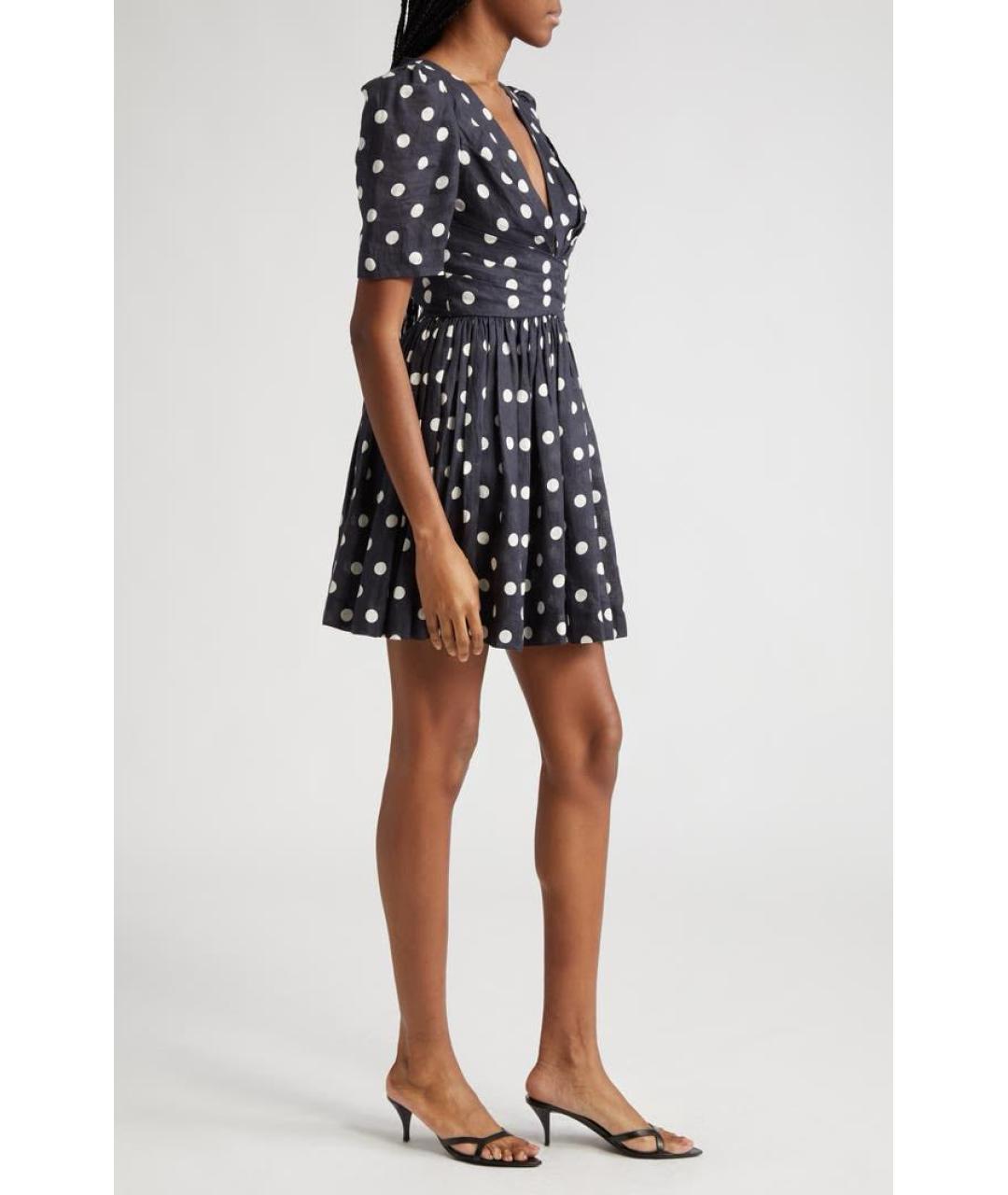 ZIMMERMANN Черное льняное повседневное платье, фото 5