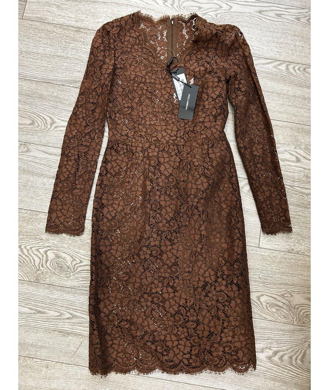DOLCE&GABBANA Коричневое платье, фото 8