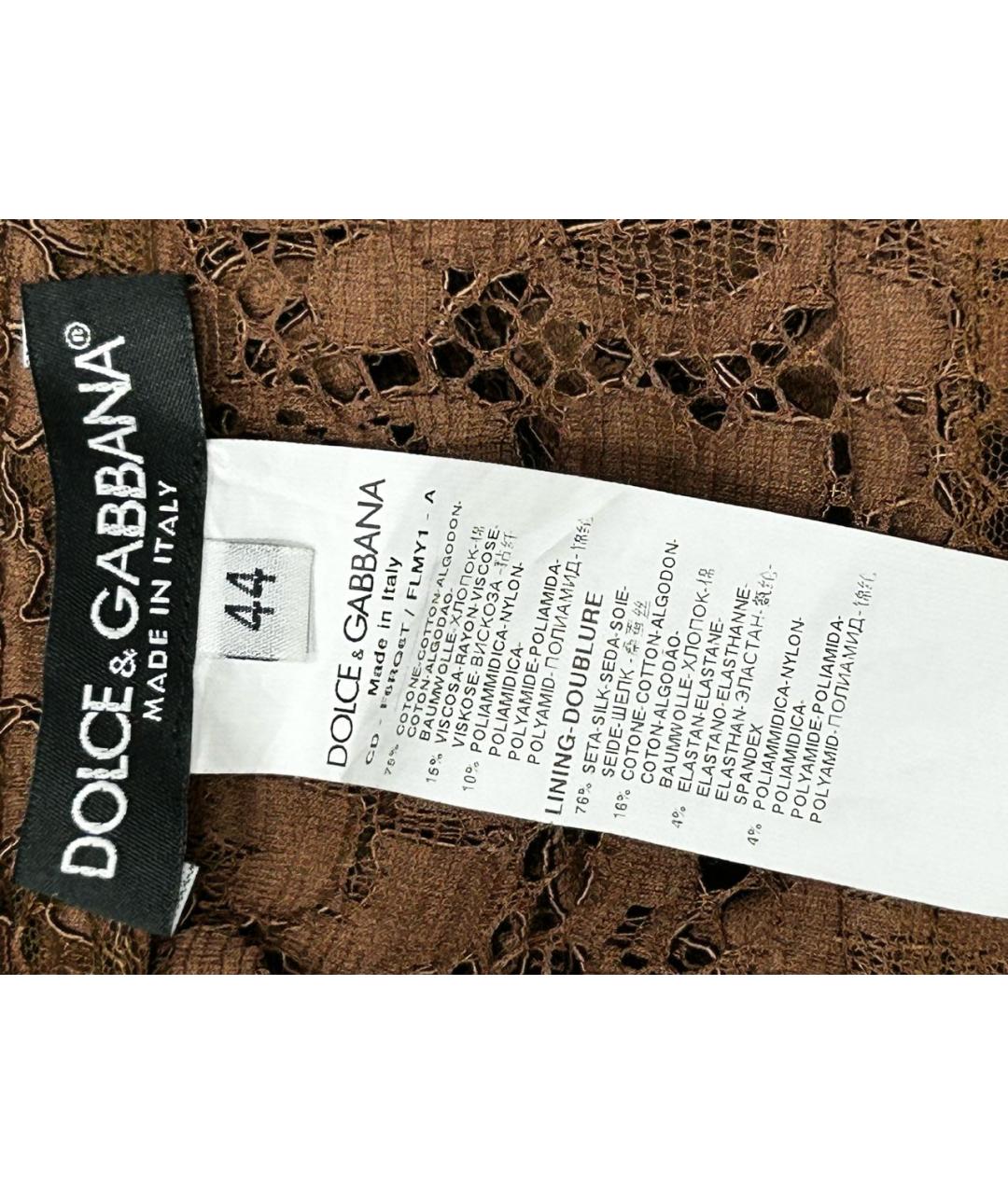 DOLCE&GABBANA Коричневое платье, фото 5
