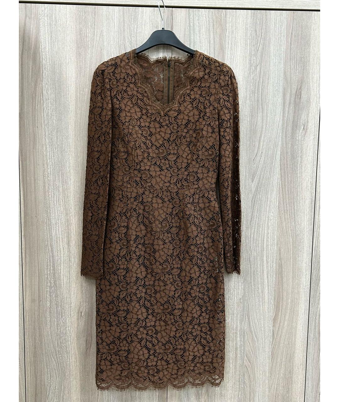DOLCE&GABBANA Коричневое платье, фото 9