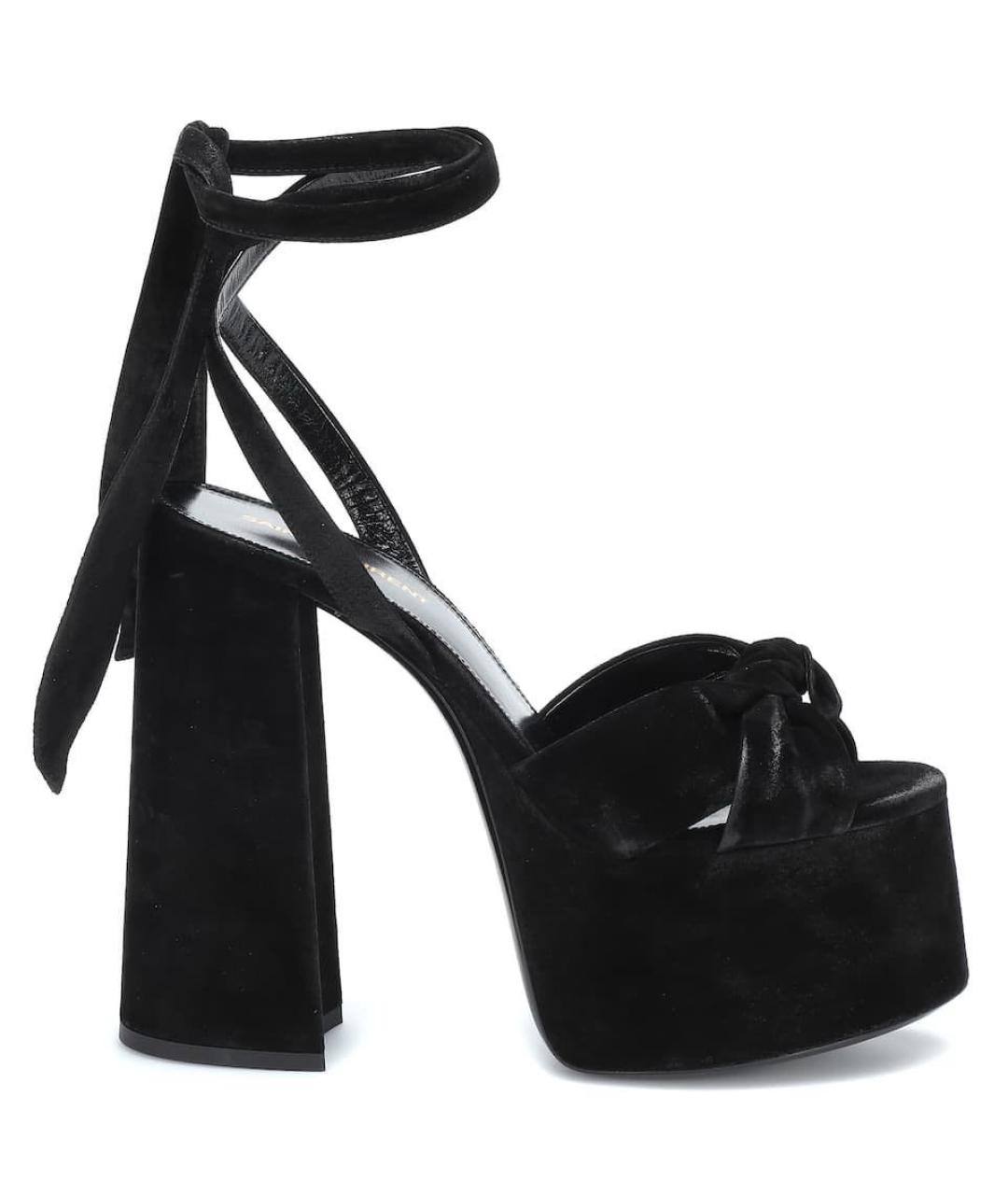 SAINT LAURENT Черные сандалии, фото 3