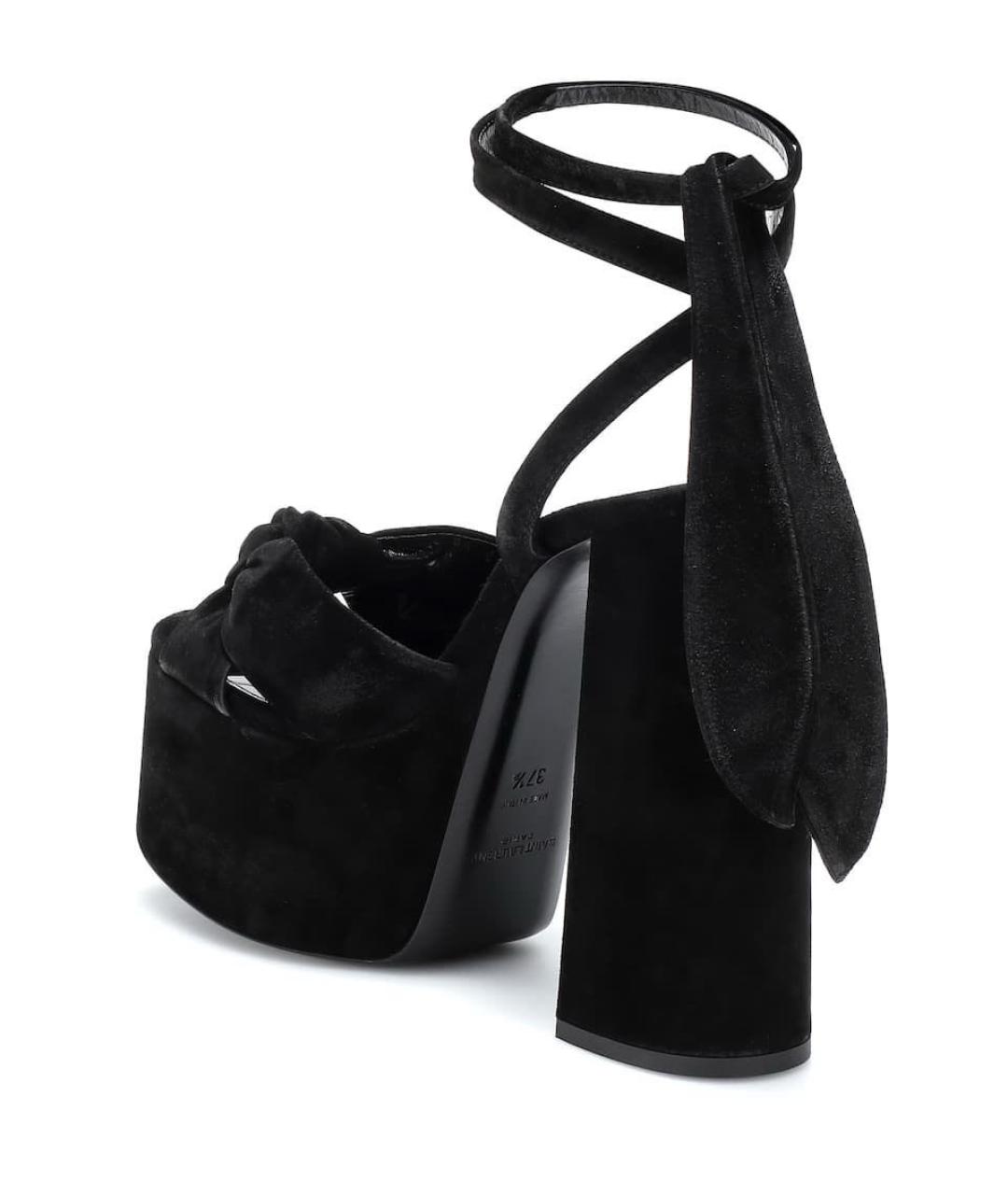 SAINT LAURENT Черные сандалии, фото 2