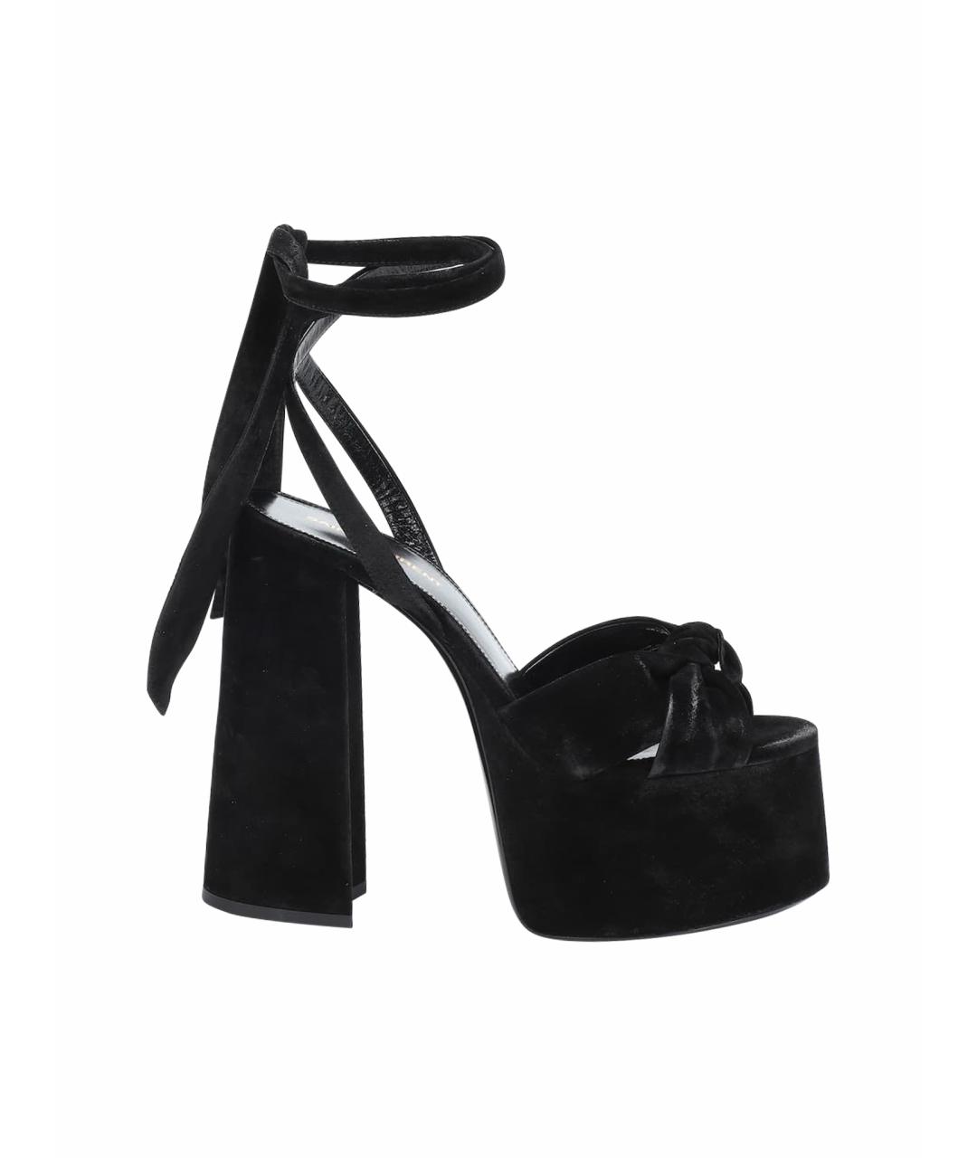 SAINT LAURENT Черные сандалии, фото 1