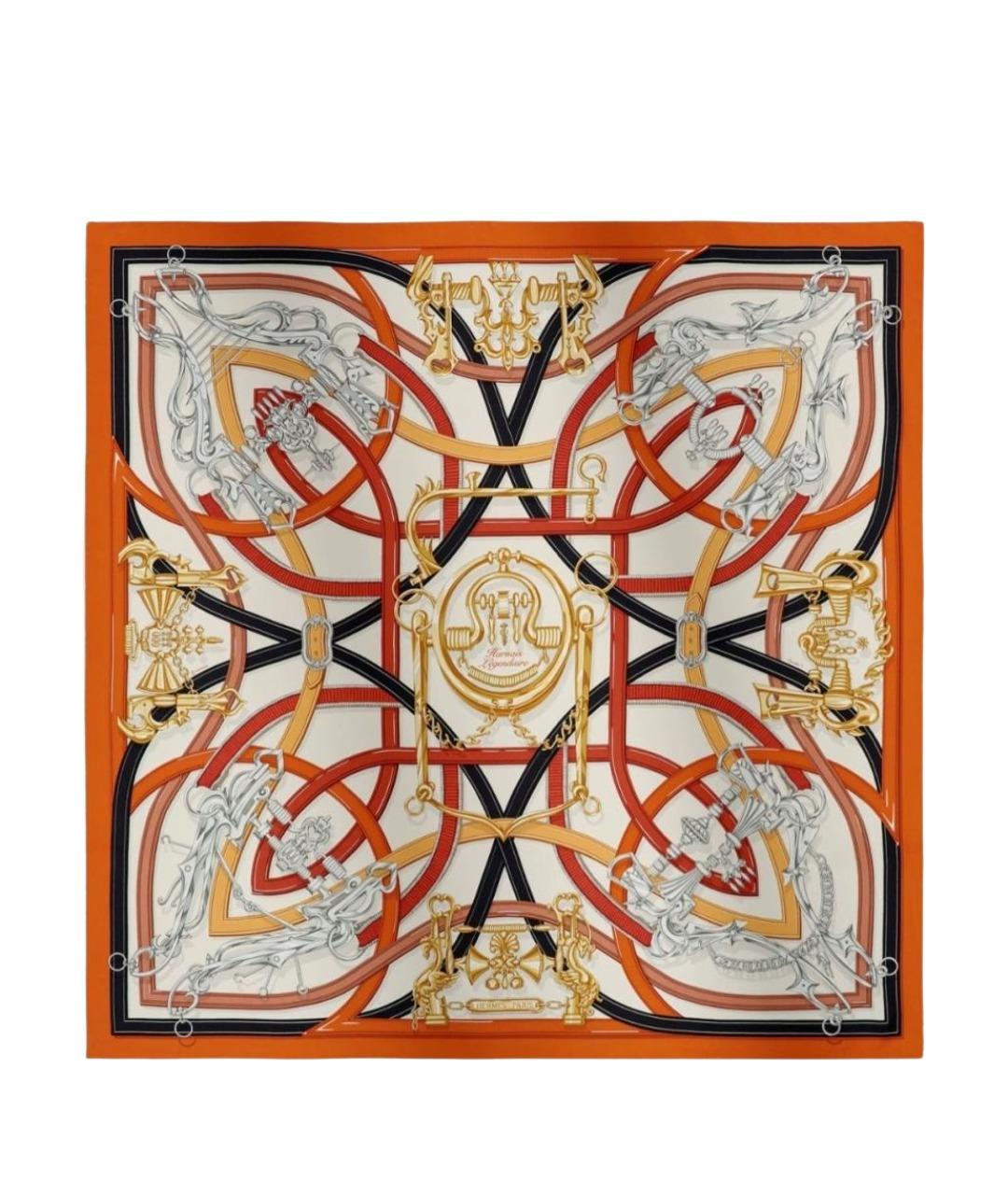 HERMES Мульти шелковый платок, фото 1