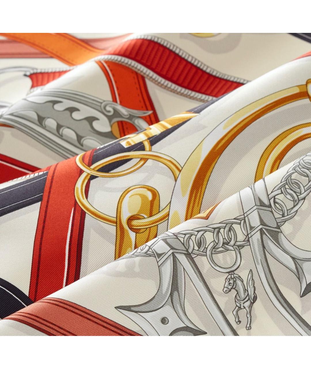 HERMES Мульти шелковый платок, фото 2