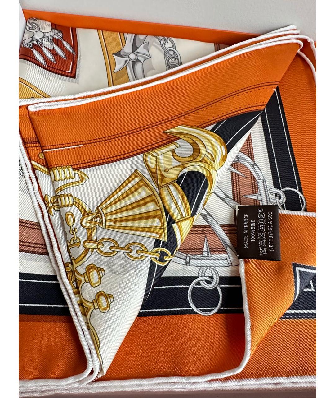 HERMES Мульти шелковый платок, фото 5