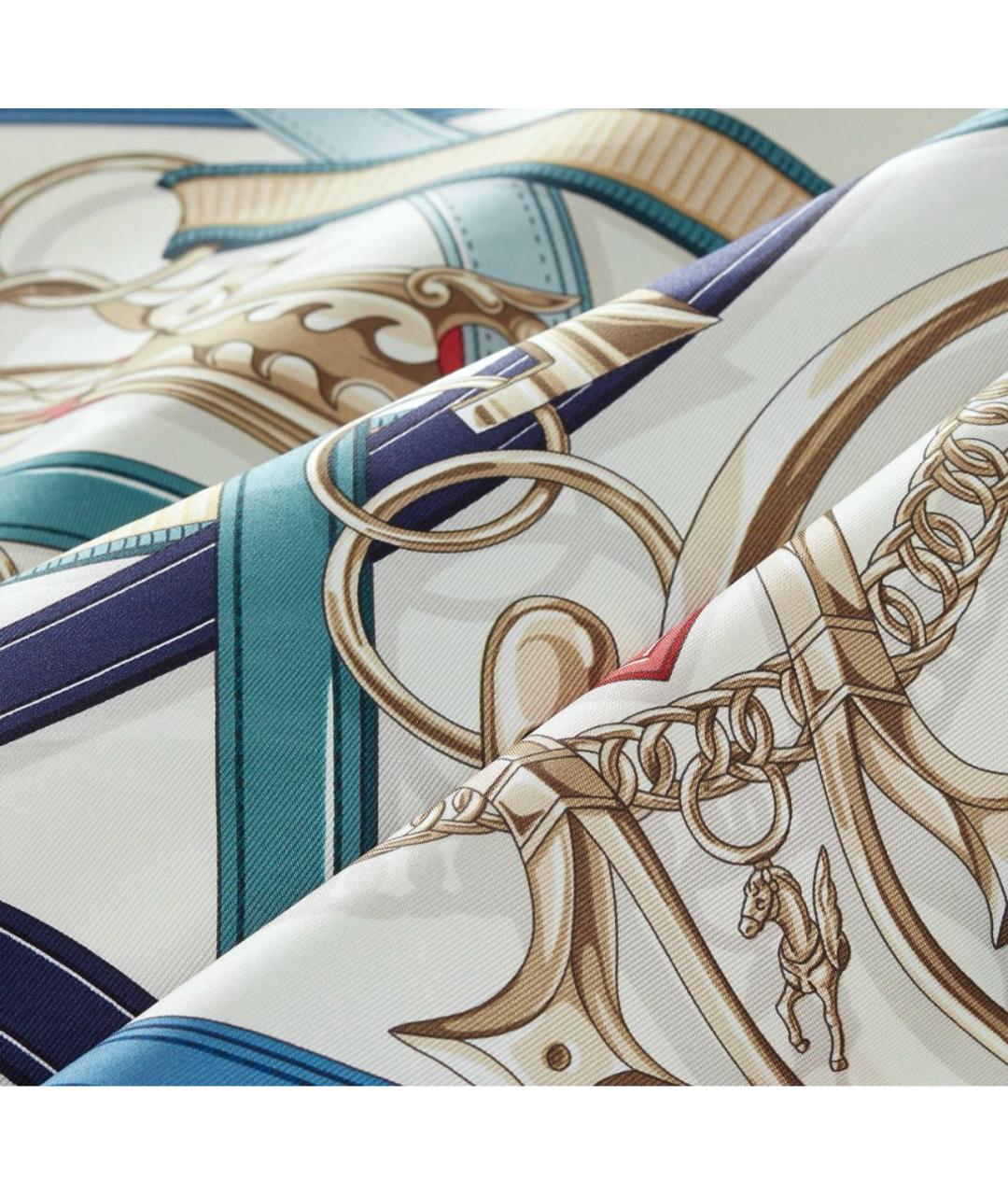 HERMES Мульти шелковый платок, фото 2