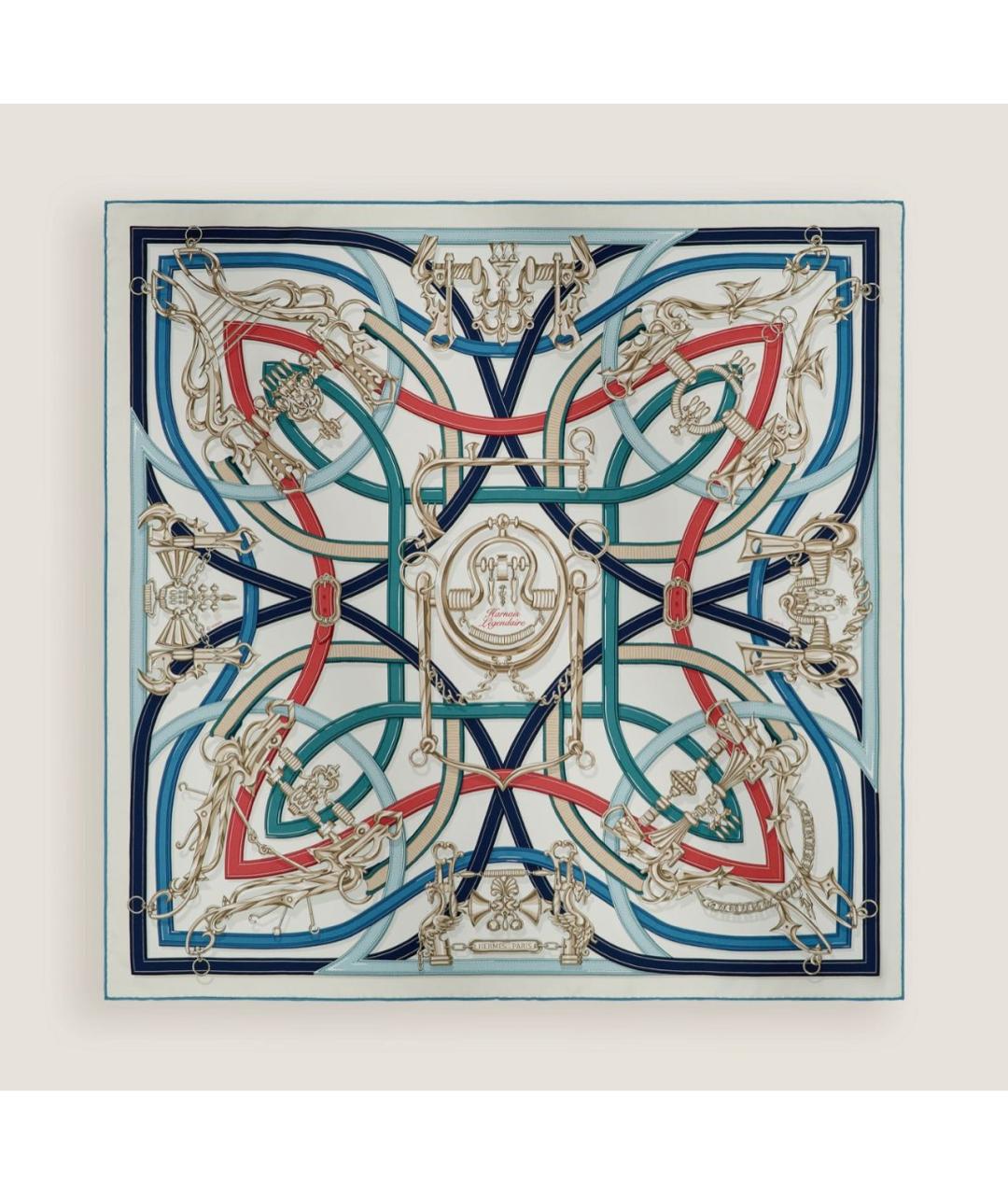 HERMES Мульти шелковый платок, фото 6