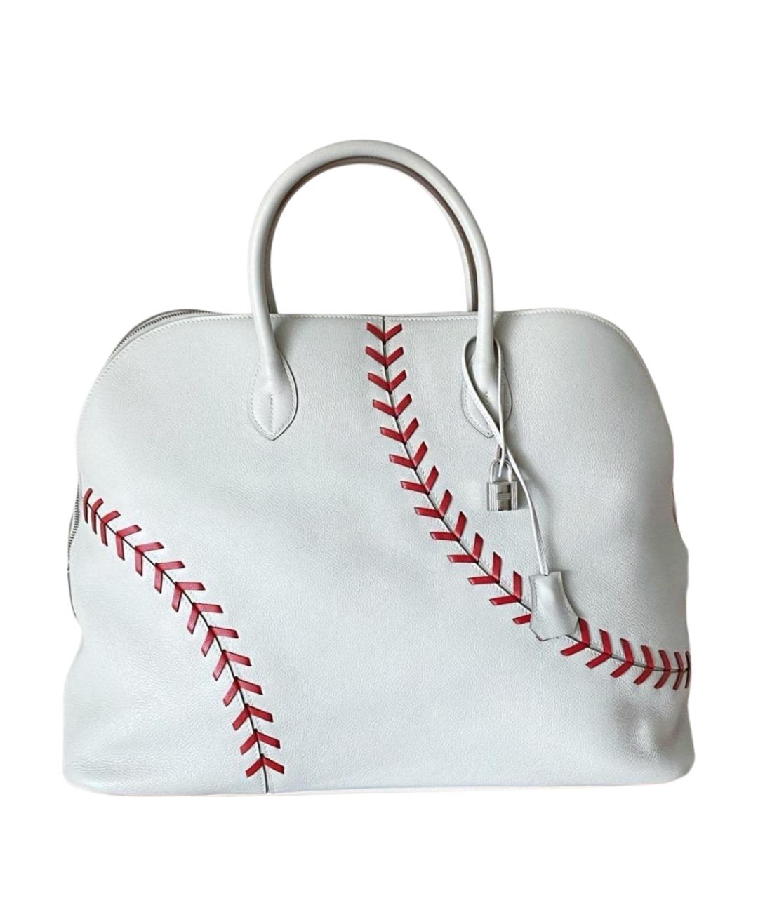 HERMES Серая кожаная сумка тоут, фото 1