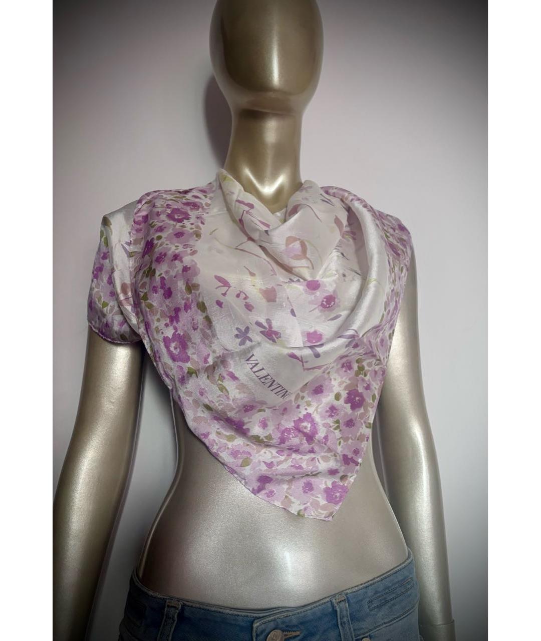VALENTINO Мульти шелковый платок, фото 5