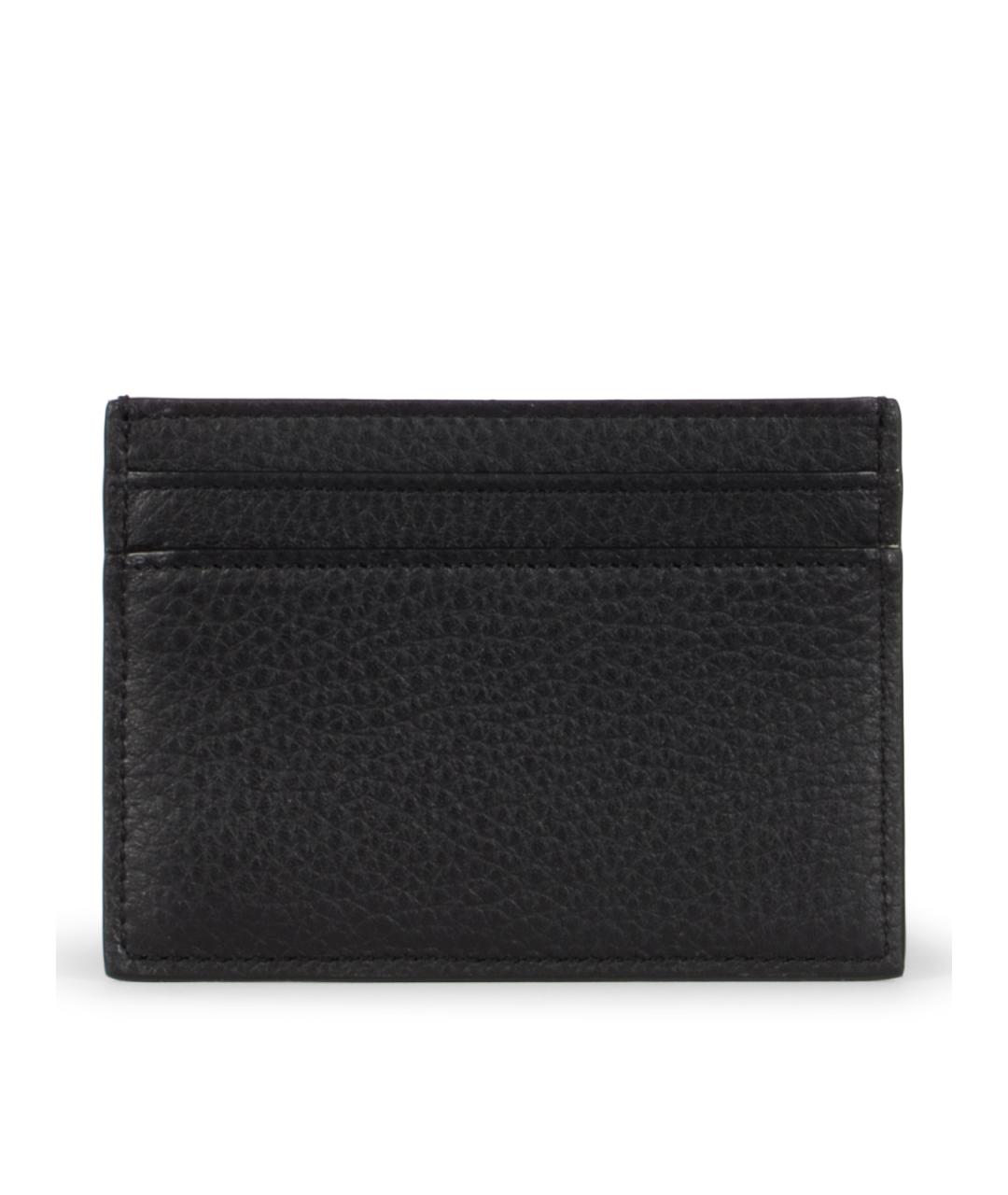 SAINT LAURENT Черный кожаный кардхолдер, фото 3