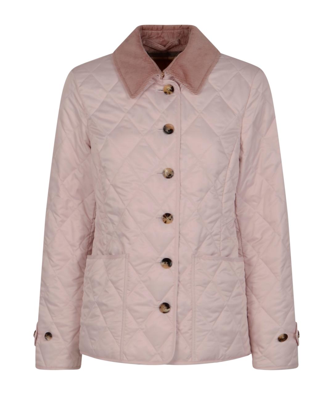 BURBERRY Розовая полиэстеровая куртка, фото 1