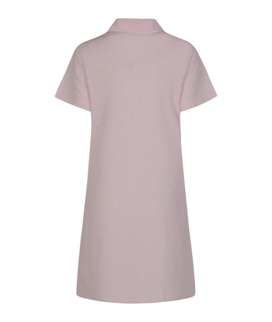 BURBERRY Розовое хлопковое повседневное платье, фото 2
