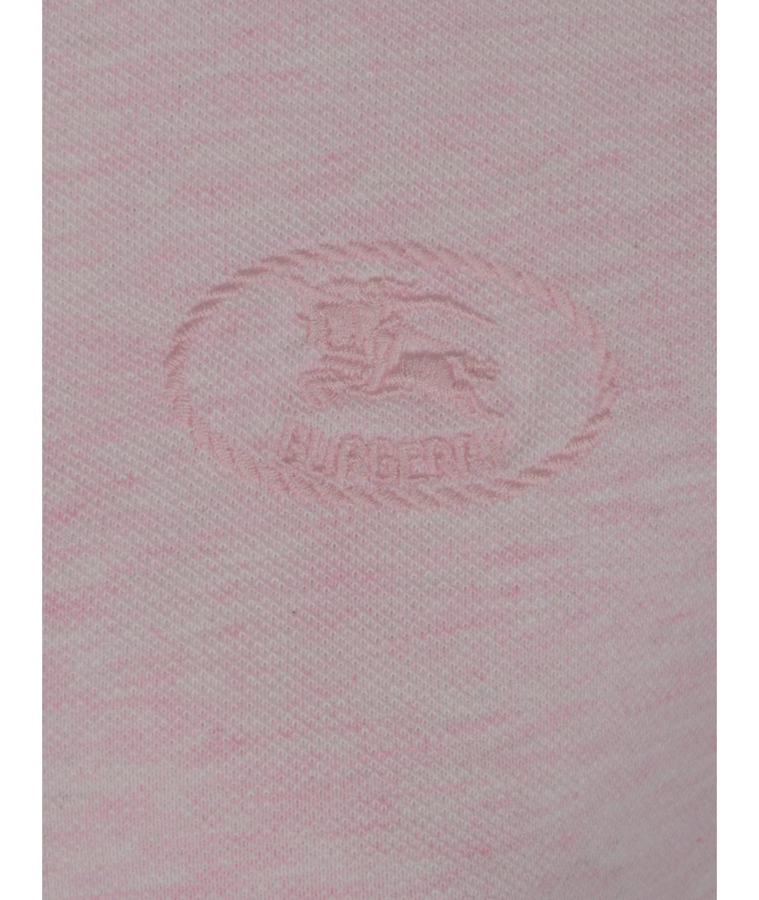 BURBERRY Розовое хлопковое повседневное платье, фото 3