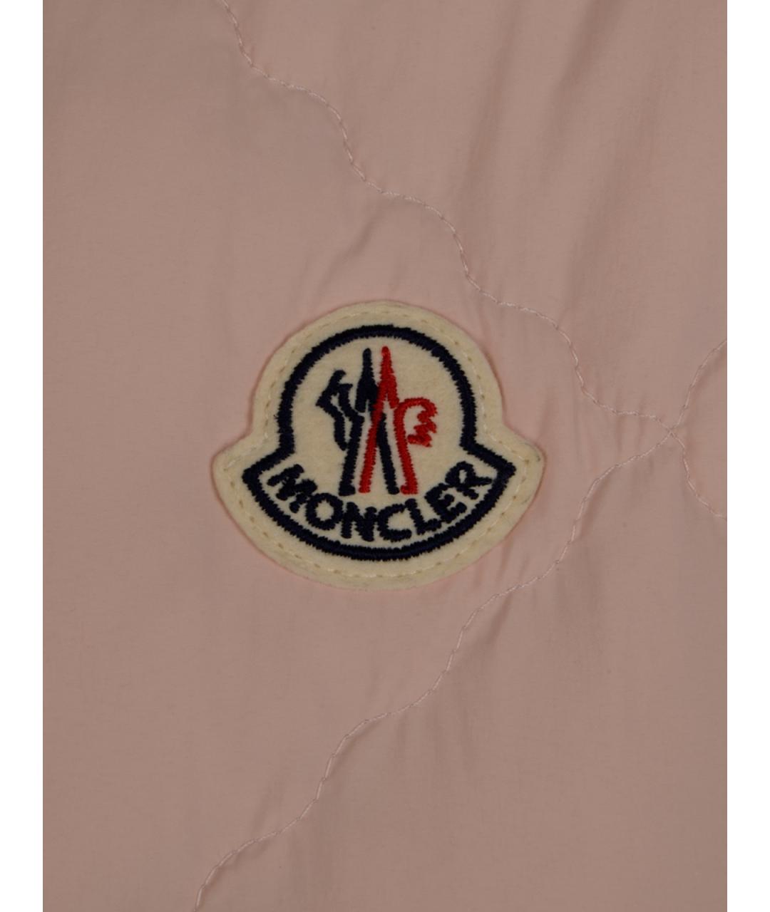 MONCLER Розовый полиамидовый жилет, фото 3