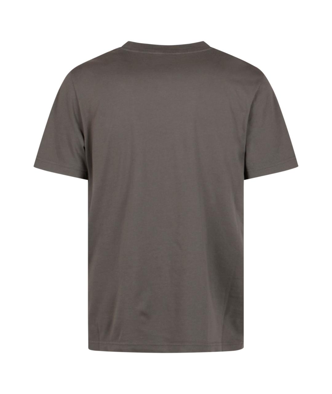 MONCLER Серая хлопковая футболка, фото 2