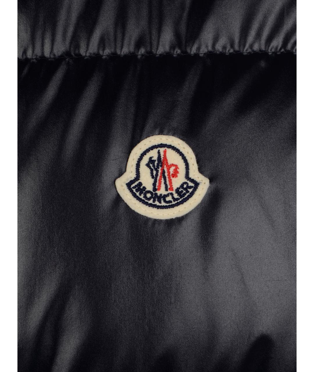 MONCLER Темно-синий полиэстеровый жилет, фото 3