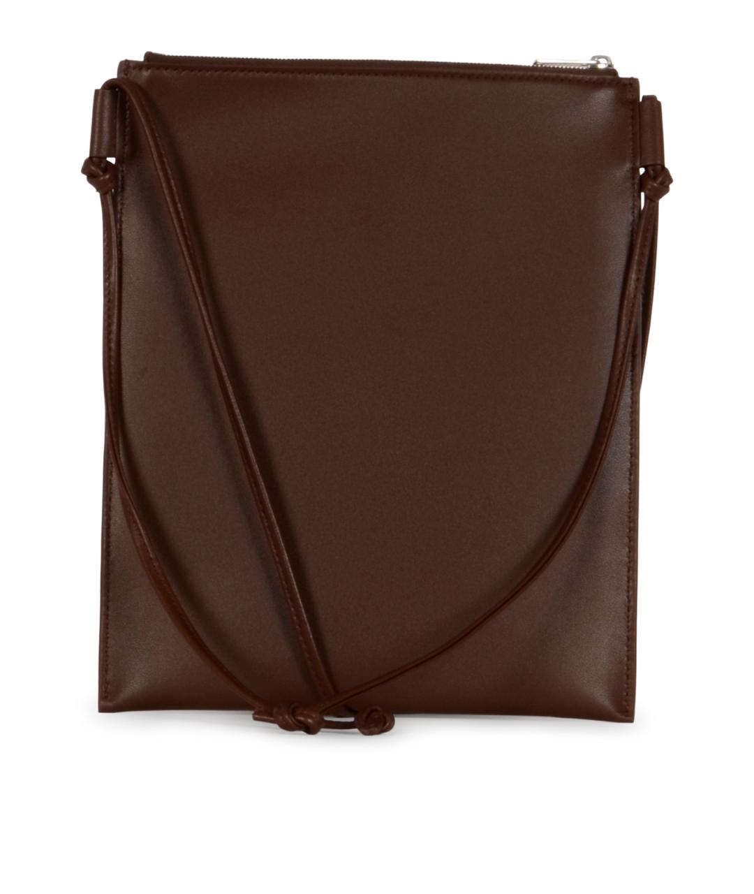 CELINE Коричневая кожаная сумка на плечо, фото 3