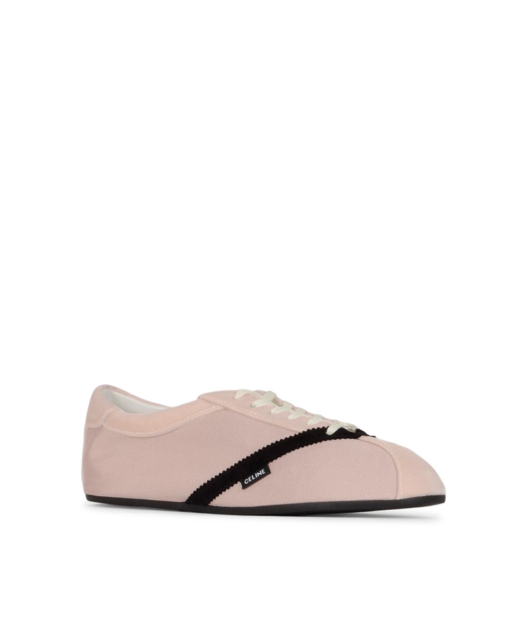 CELINE Розовые текстильные кроссовки, фото 2