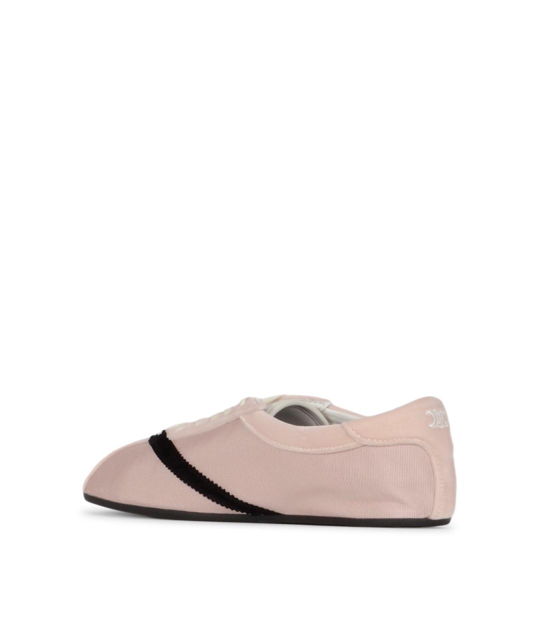 CELINE Розовые текстильные кроссовки, фото 3