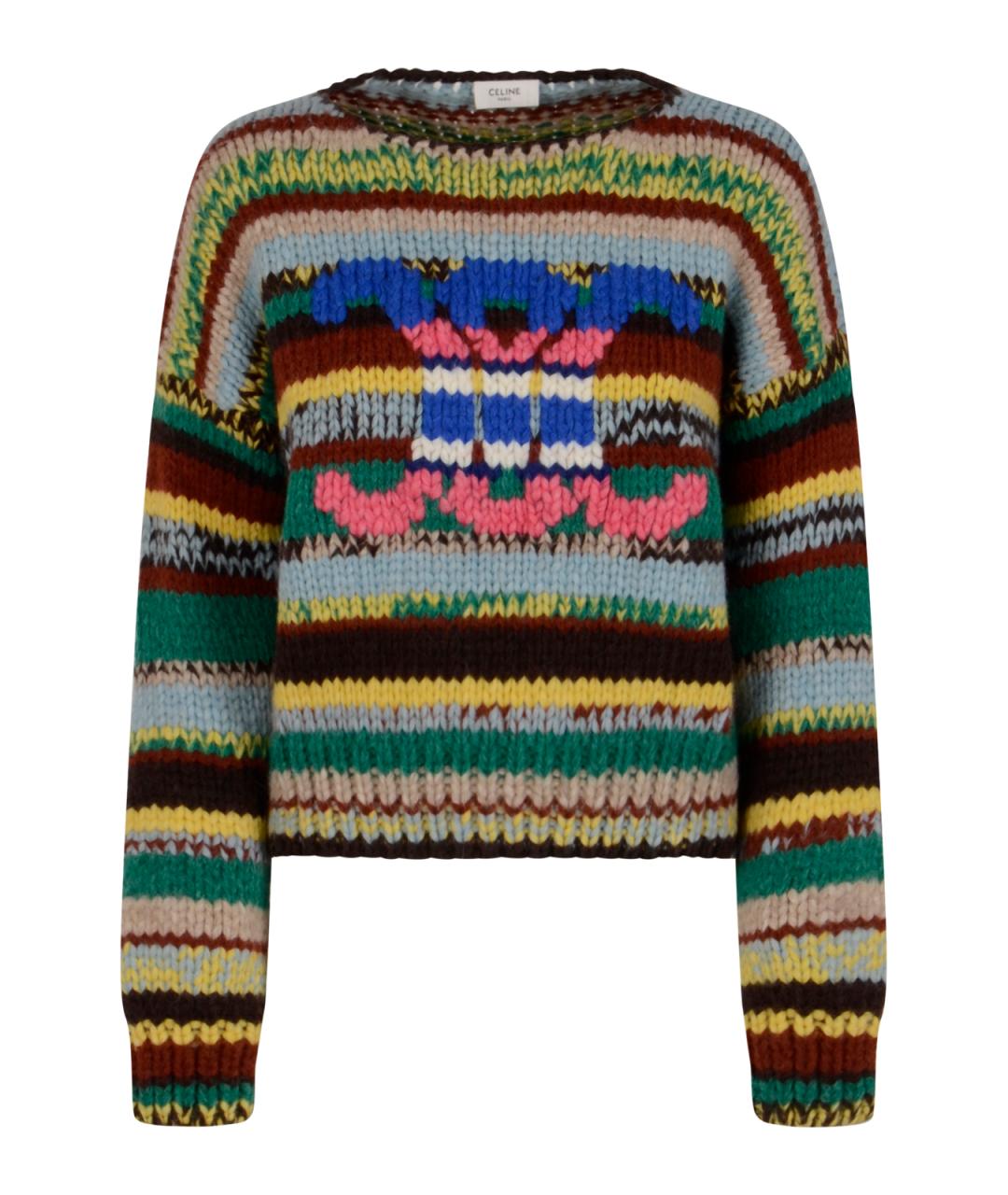 CELINE Мульти шерстяной джемпер / свитер, фото 1