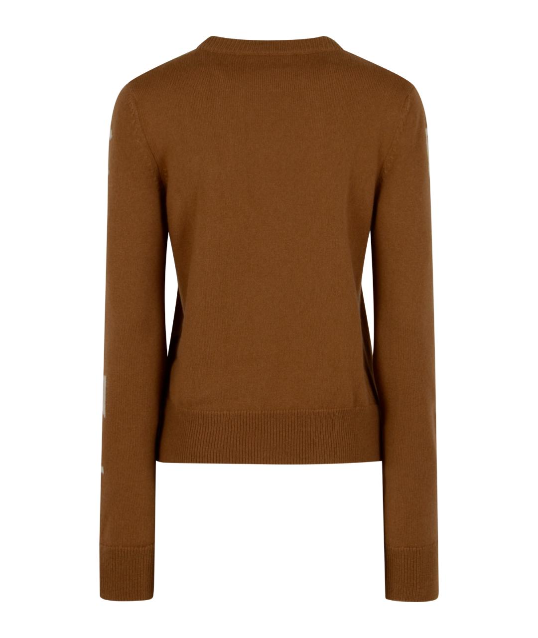CELINE Коричневый шерстяной джемпер / свитер, фото 2