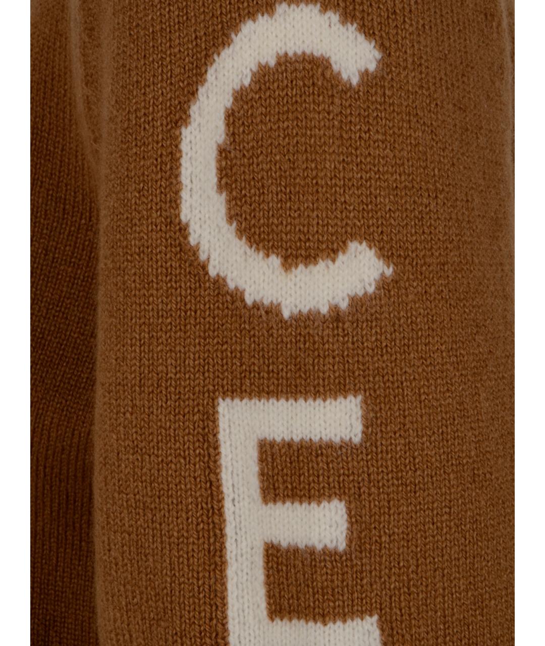 CELINE Коричневый шерстяной джемпер / свитер, фото 3