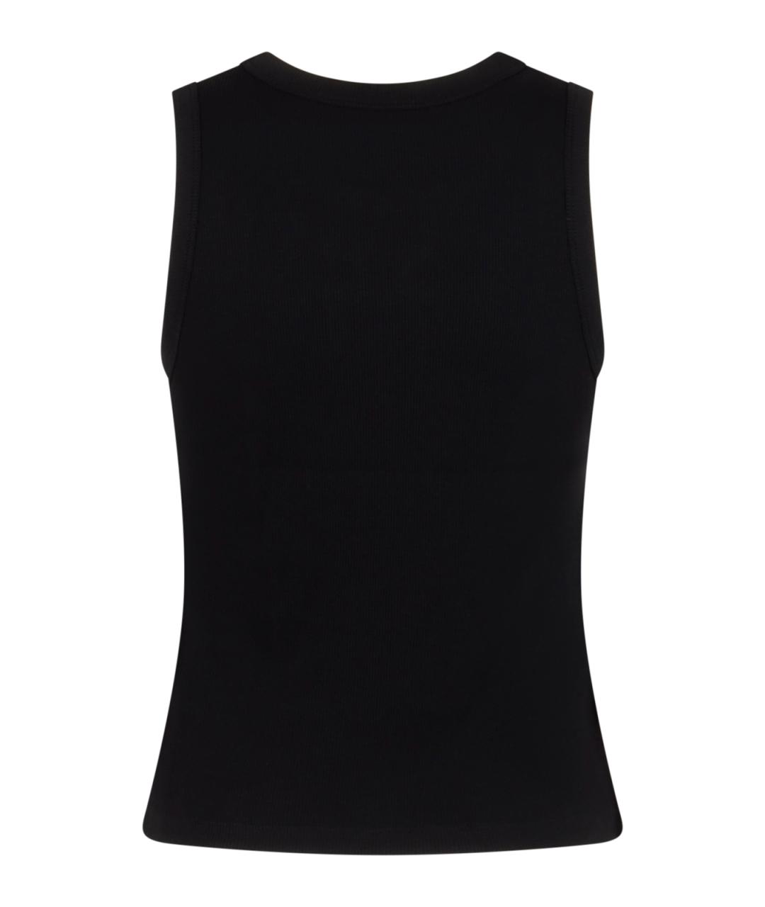 CELINE Черная хлопковая майка, фото 2