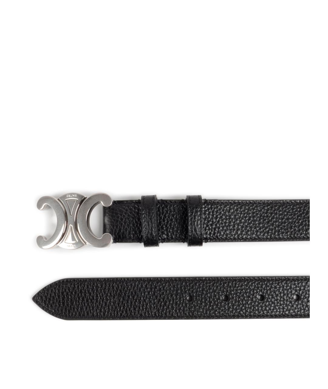 CELINE Черный кожаный ремень, фото 2